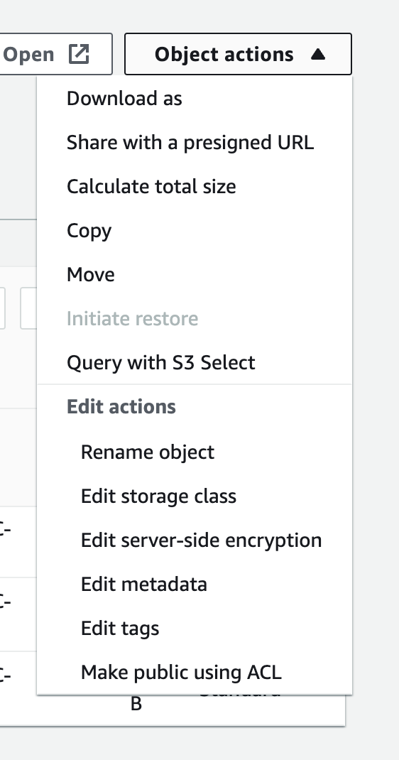 S3 Dropdown